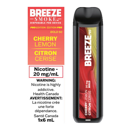 Breeze Pro - Cherry Lemon Disposable Breeze Smoke 20mg/mL (Bold 50)