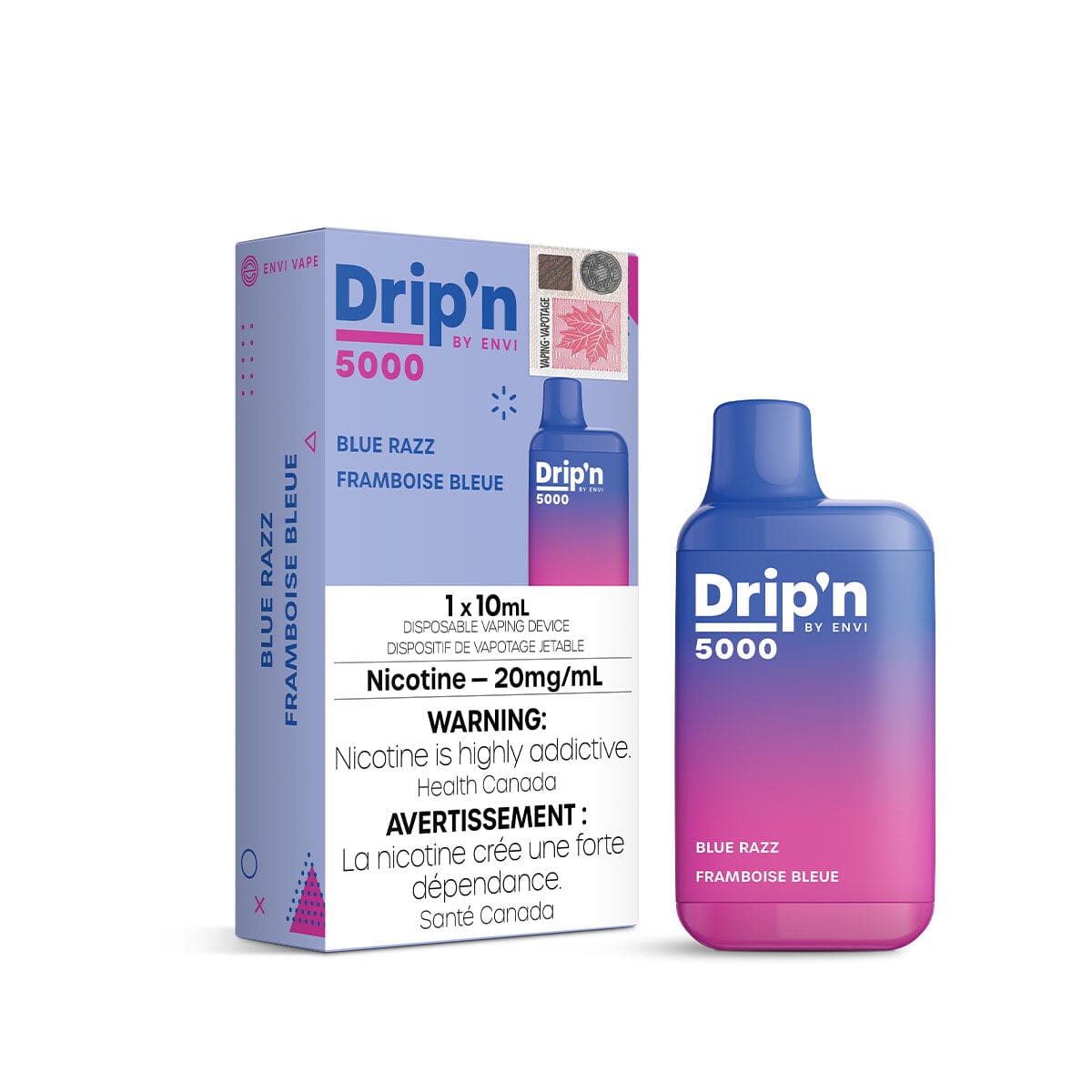 Drip'n by Envi Blue Razz Disposable Vape Pen Disposable Drip'n 20mg/mL