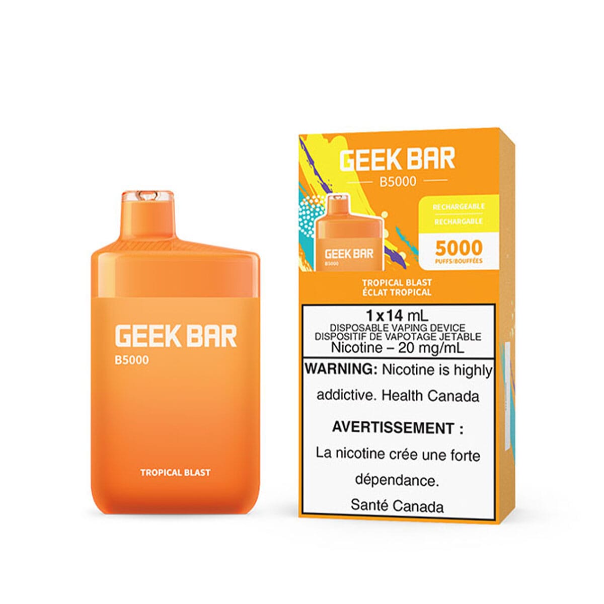 Geek Bar B5000 Tropical Blast Disposable Vape Pen Disposable Geek Bar 20mg/mL