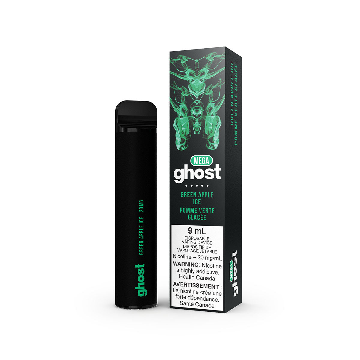Ghost Mega Disposable - Green Apple Ice Disposable Ghost Disposable 20mg/mL