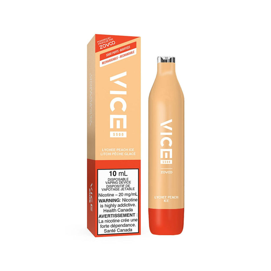 Vice 5500 Lychee Peach Ice Disposable Vape Pen Disposable Vice 20mg/mL