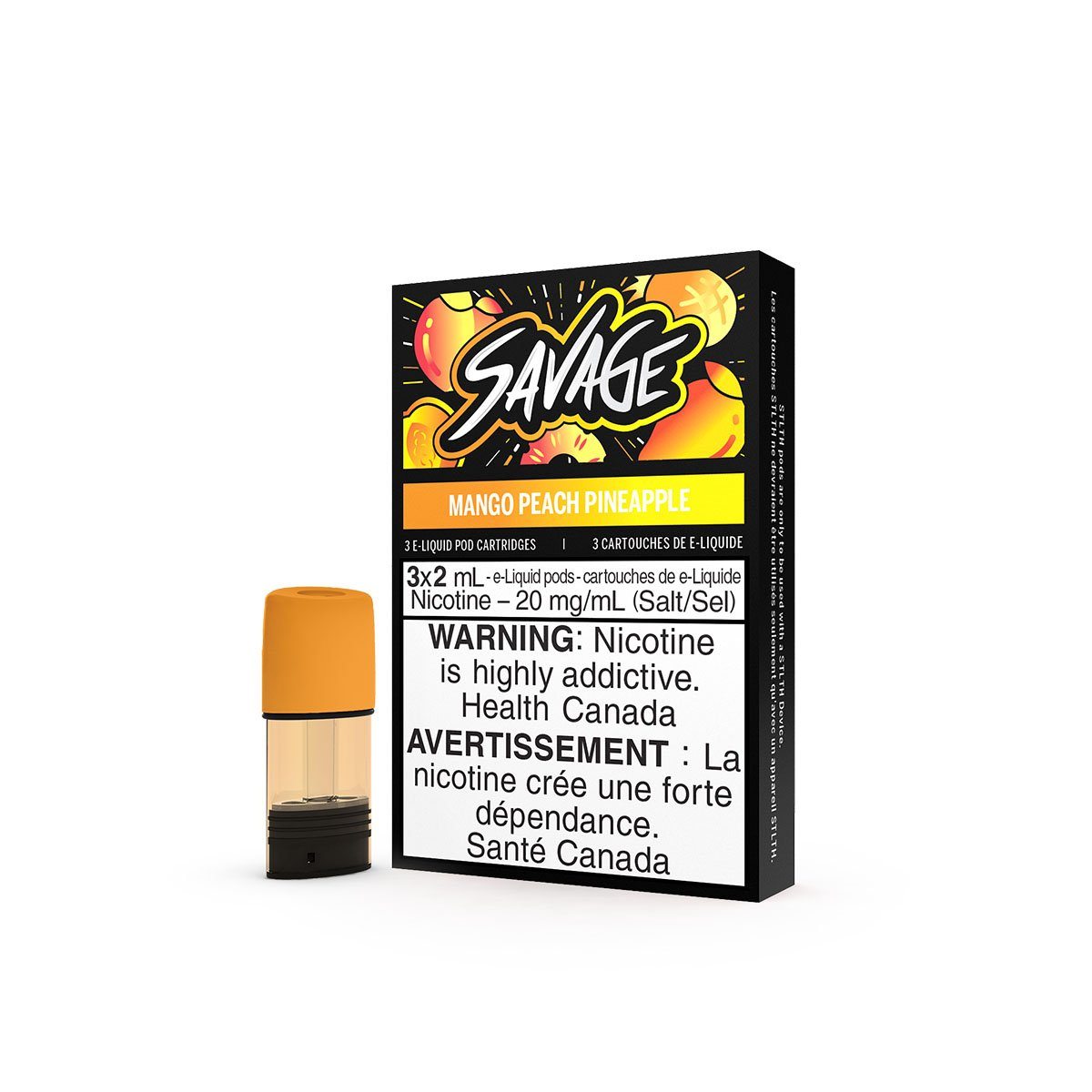 STLTH - Mango Peach Pineapple Pods (Savage) Pre-filled Pod STLTH 20mg/mL