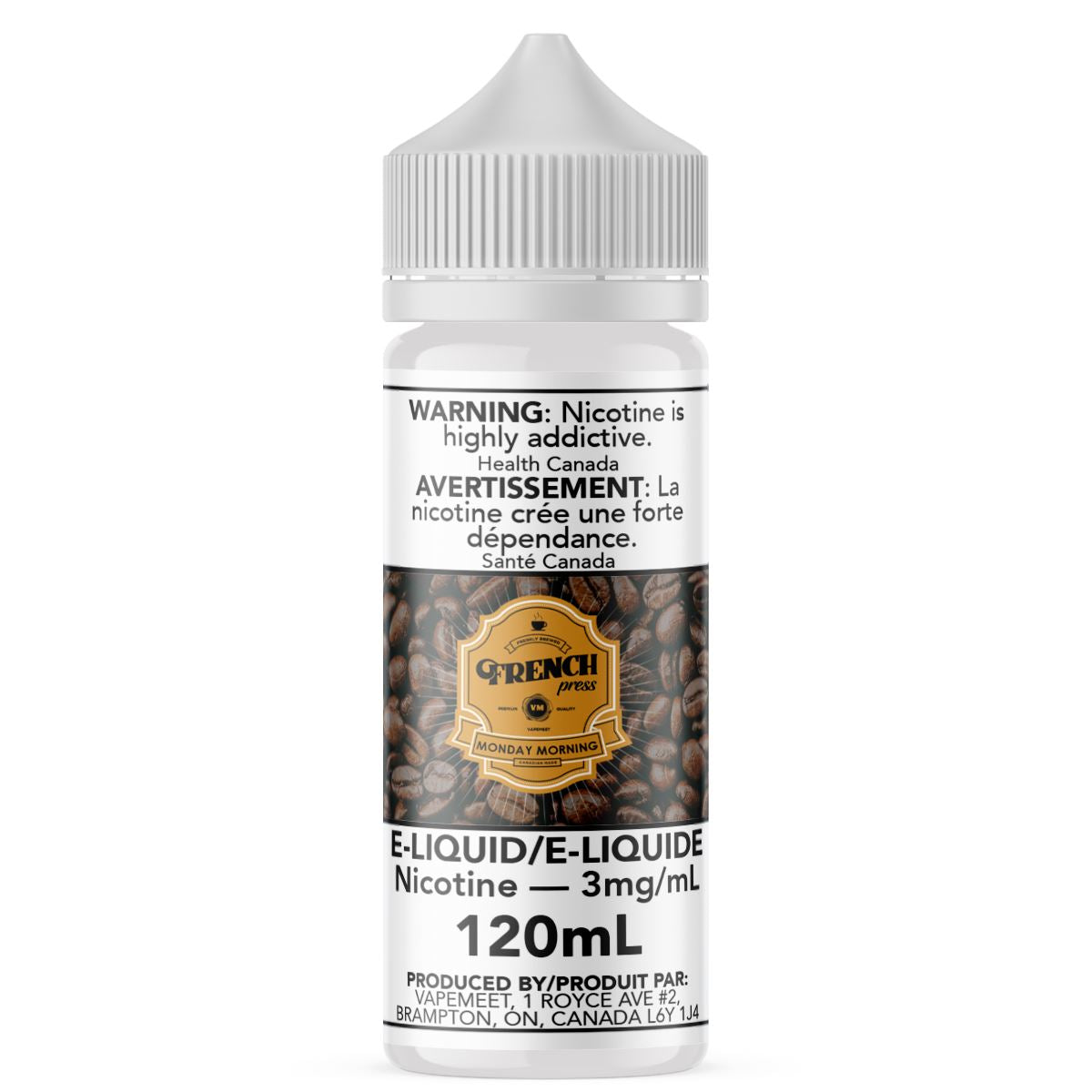 French Press - Monday Morning E-Liquid French Press 120mL 0 mg/mL