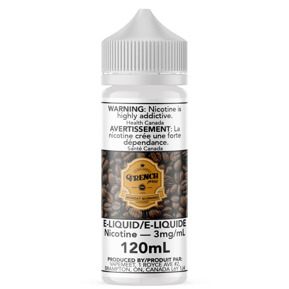 French Press - Monday Morning E-Liquid French Press 120mL 0 mg/mL