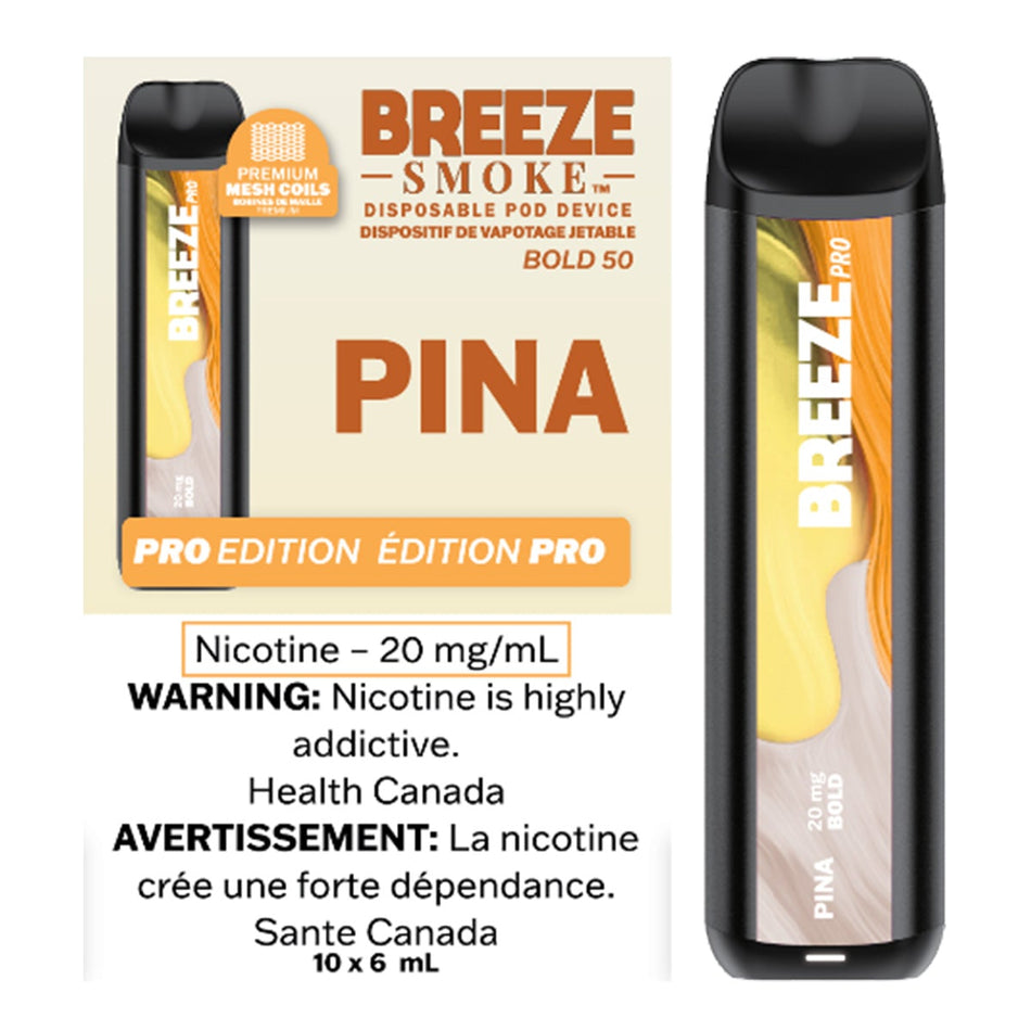 Breeze Pro - Pina Disposable Breeze Smoke 20mg/mL (Bold 50)