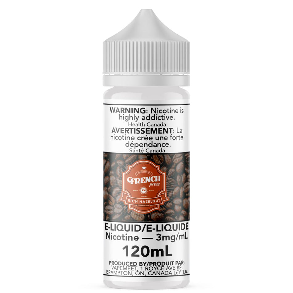 French Press - Rich Hazelnut E-Liquid French Press 120mL 0 mg/mL