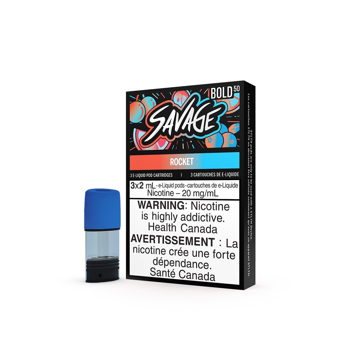 STLTH - Rocket Pods (Savage) Pre-filled Pod STLTH 20mg/mL (Bold 50)