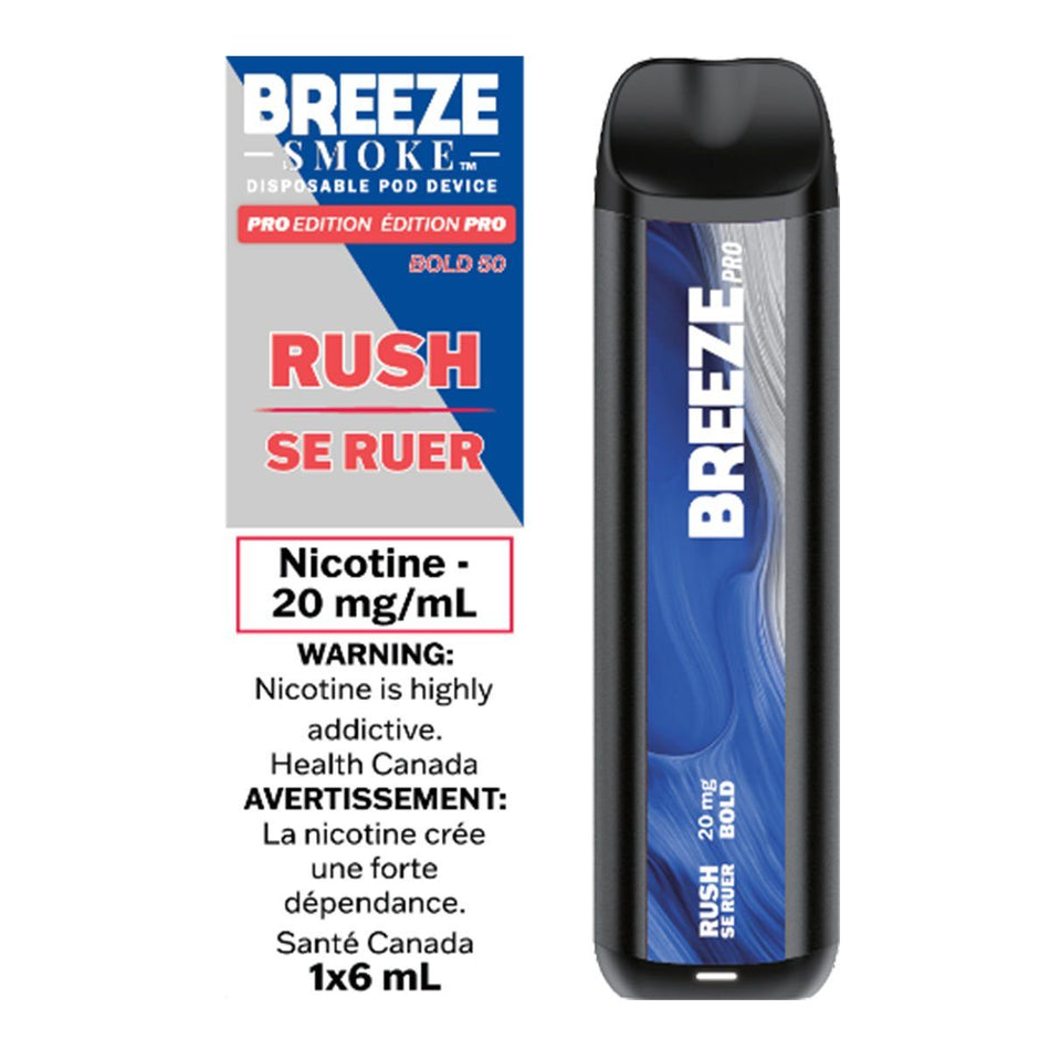 Breeze Pro - Rush Disposable Breeze Smoke 20mg/mL (Bold 50)
