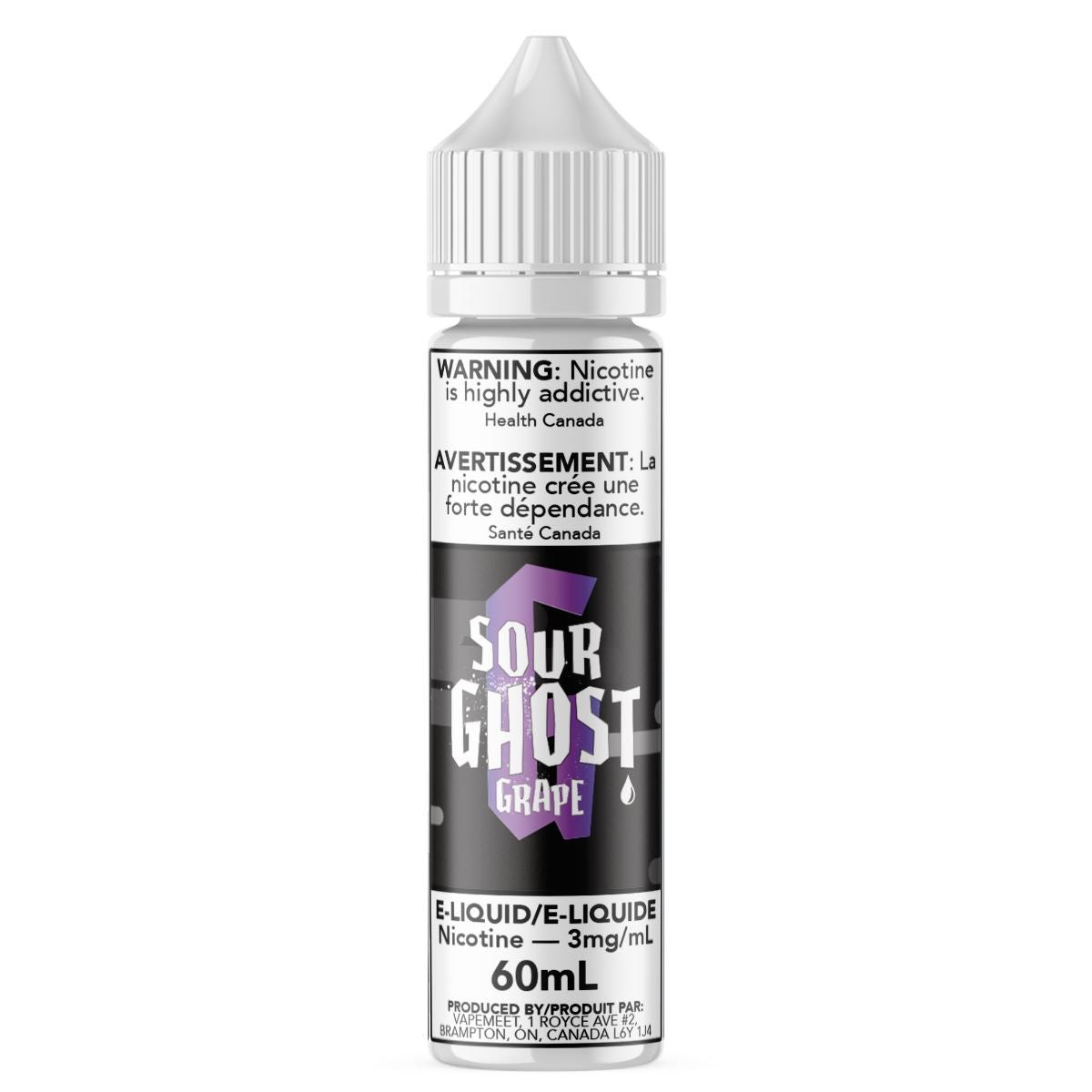 Ghosted - Sour Ghost Grape E-Liquid Ghosted 60mL 0 mg/mL