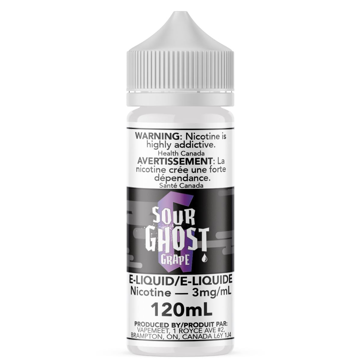 Ghosted - Sour Ghost Grape E-Liquid Ghosted 120mL 0 mg/mL