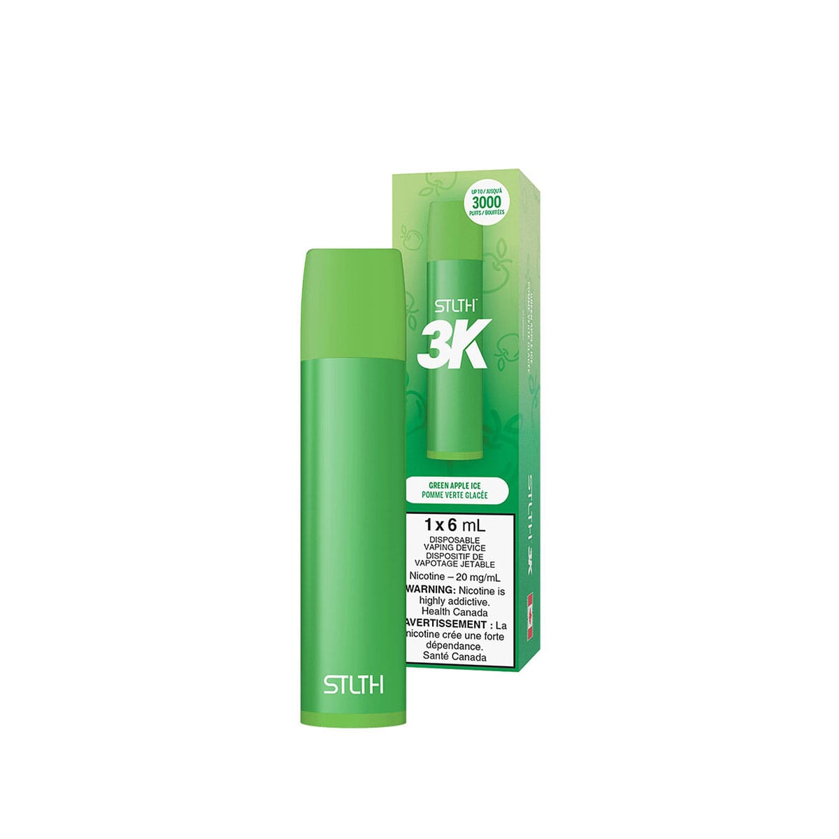 STLTH 3K Green Apple Ice Disposable Vape Disposable STLTH