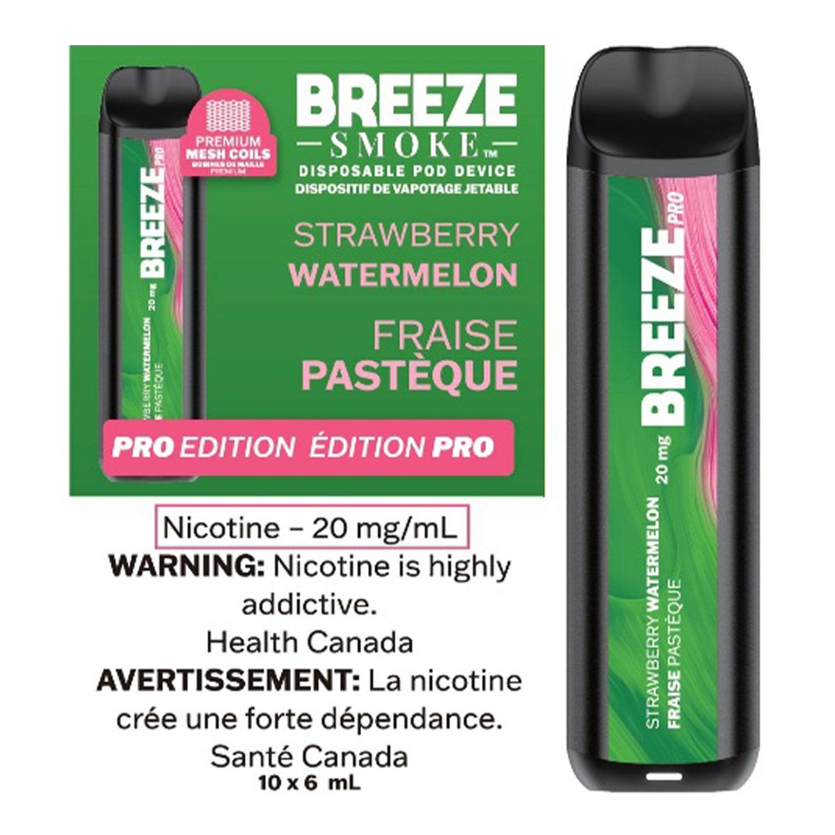 Breeze Pro - Strawberry Watermelon Disposable Breeze Smoke 20mg/mL