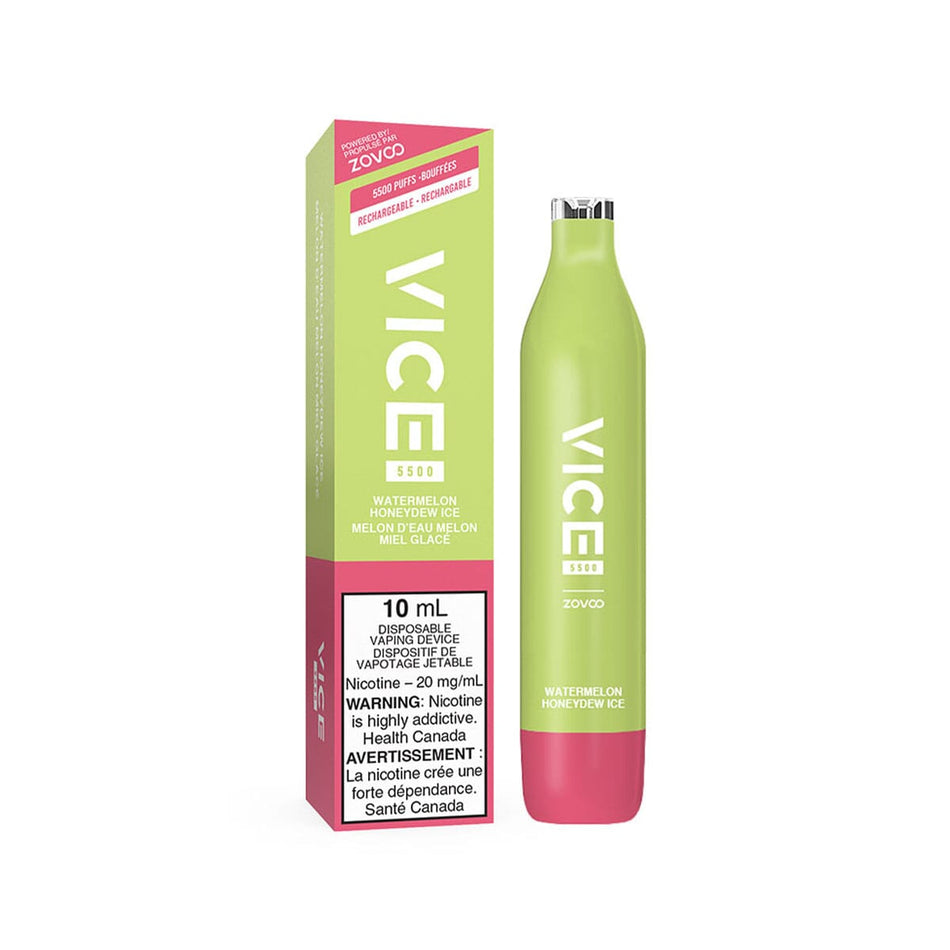 Vice 5500 Watermelon Honeydew Ice Disposable Vape Pen Disposable Vice 20mg/mL