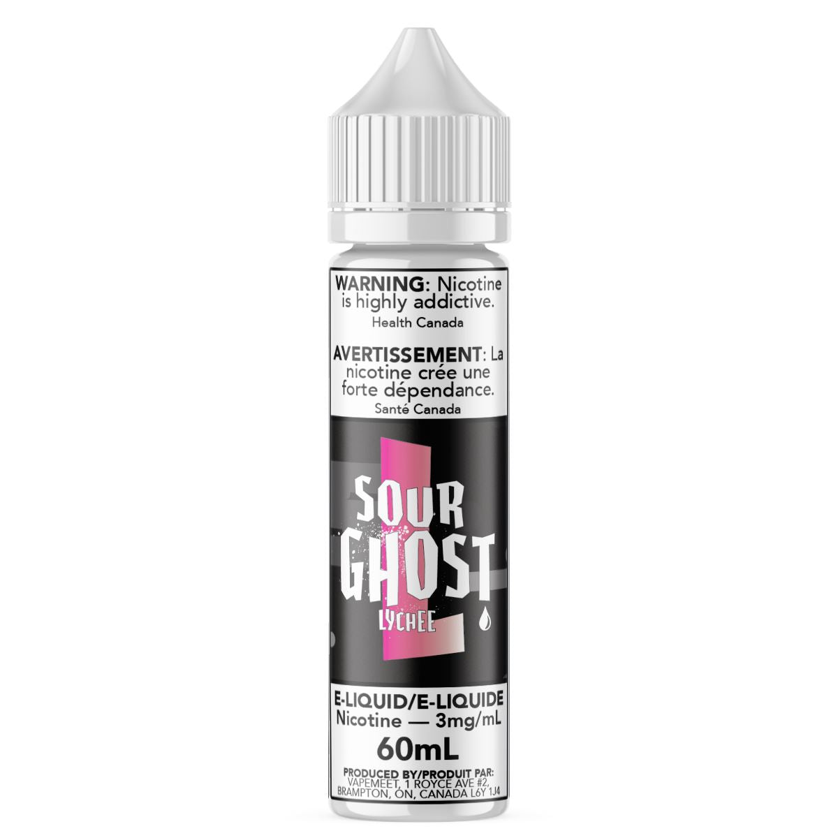 Sour Ghost - Lychee E-Liquid Ghosted 60mL 0 mg/mL