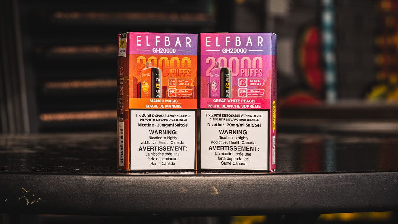 New ElfBar GH20K Flavours at VapeMeet: Great White Peach & Mango Magic