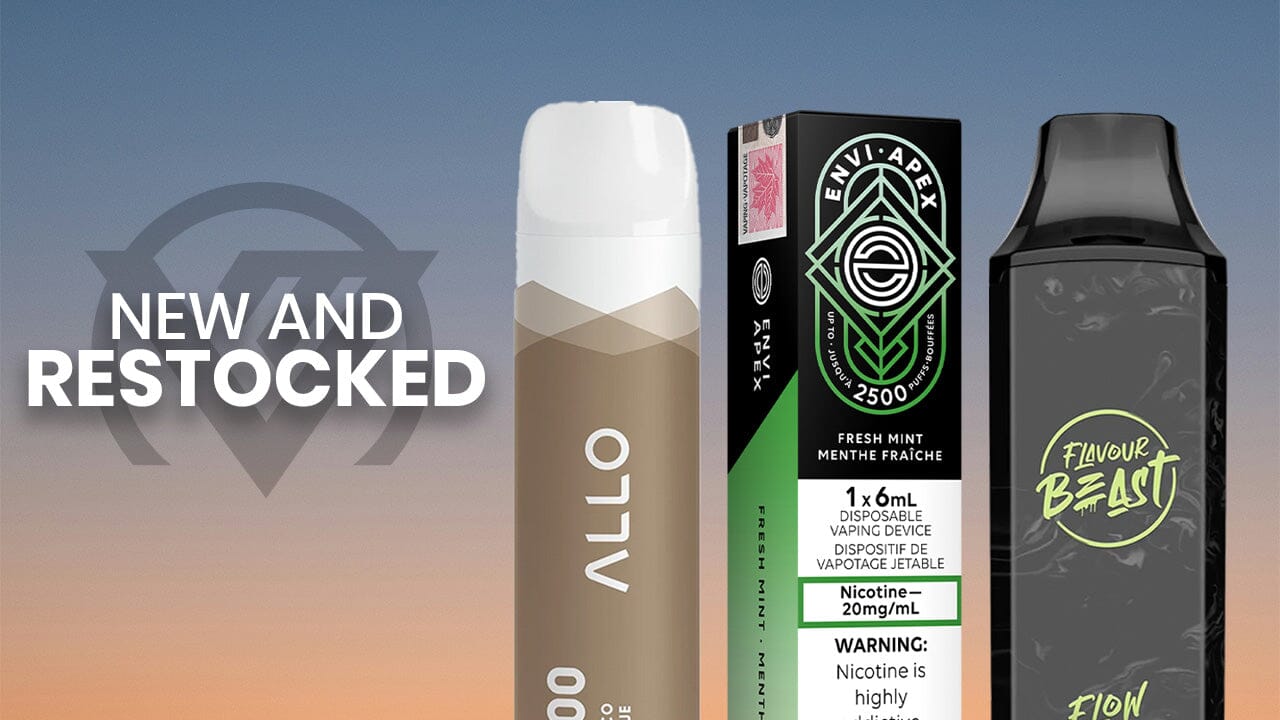 New & Restocked Disposable Vapes at VapeMeet: Allo 800, Envi Apex & Flavour Beast Flow