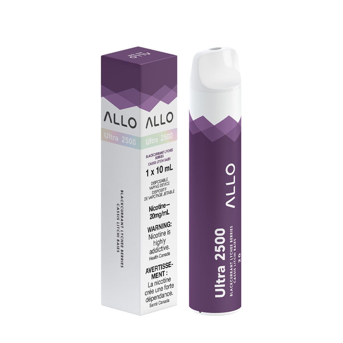 Allo Ultra 2500 Blackcurrant Lychee Berries Disposable Vape Pen Disposable Allo Ultra 8mL 20mg/mL FED