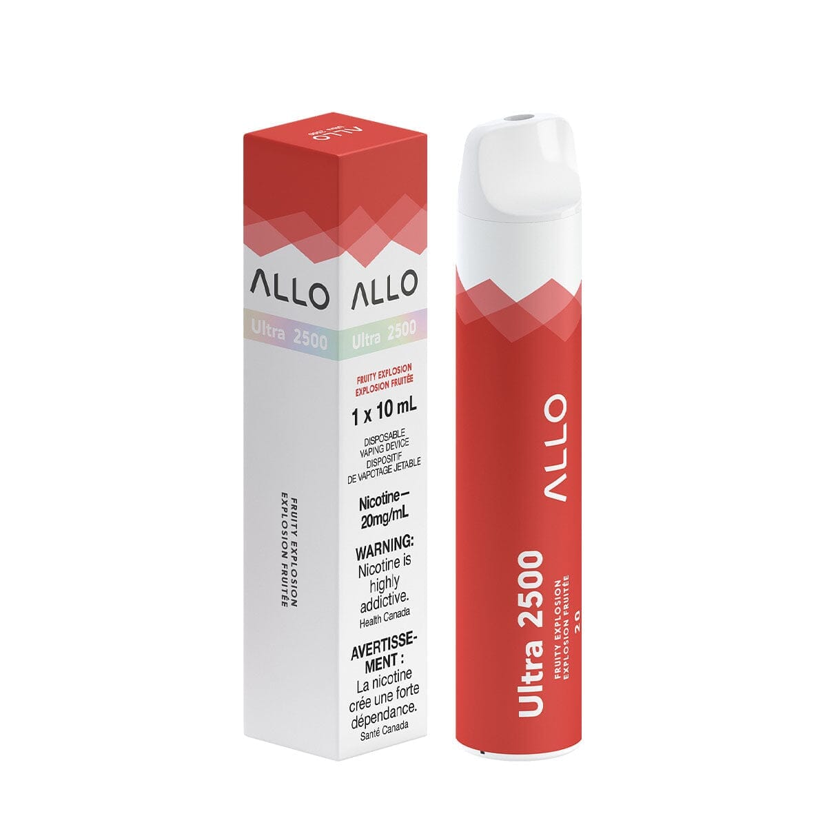 Allo Ultra 2500 Fruity Explosion Disposable Vape Pen Disposable Allo Ultra 8mL 20mg/mL FED