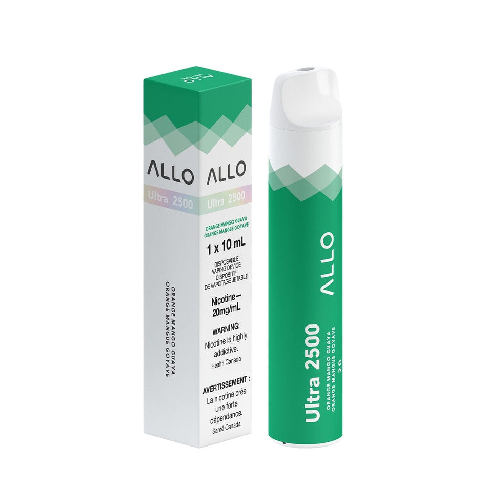 Allo Ultra 2500 Orange Mango Guava Disposable Vape Pen Disposable Allo Ultra 8mL 20mg/mL FED