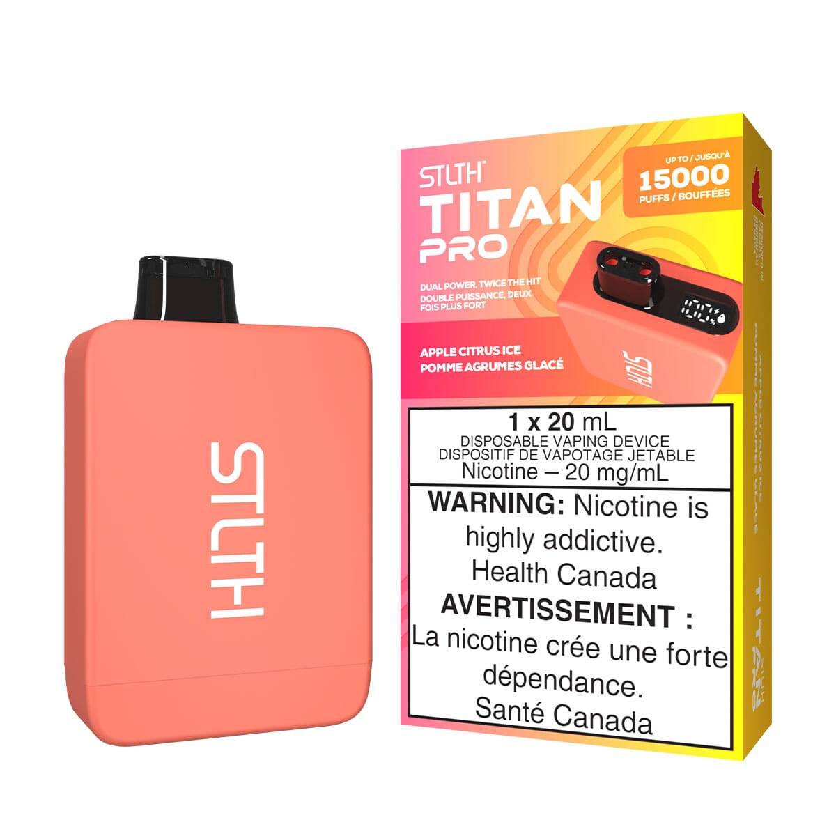 STLTH Titan Pro Apple Citrus Ice Disposable Vape Disposable STLTH 