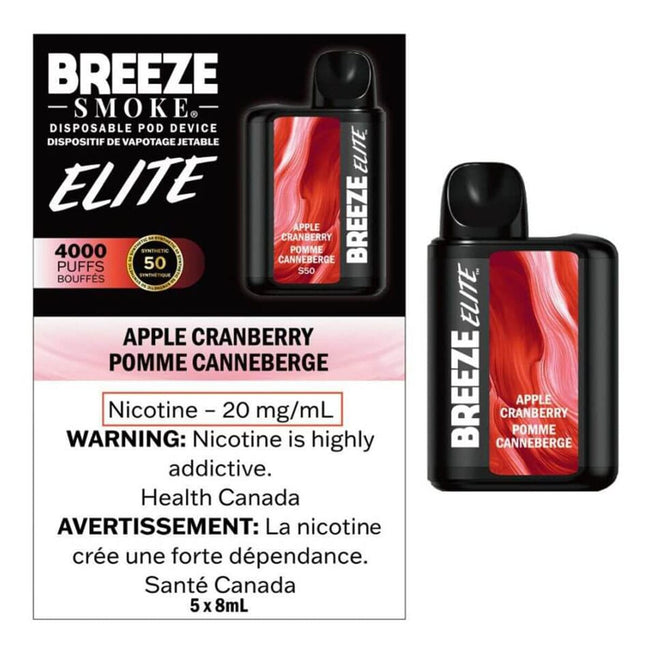 Breeze Elite 4000 Apple Cranberry Disposable Vape Pen Disposable Breeze 