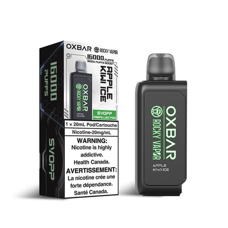 Svopp Rocky Vapor Oxbar Apple Kiwi Ice Disposable Vape Pod Disposable Oxbar 