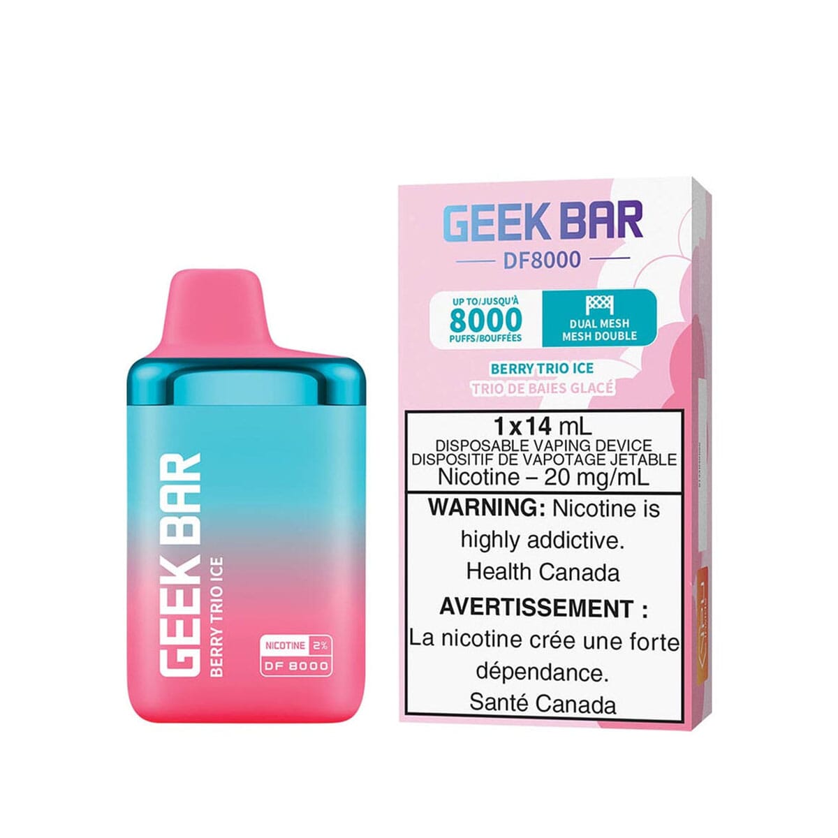 Geek Bar DF8000 Berry Trio Ice Disposable Vape Disposable Geek Bar 