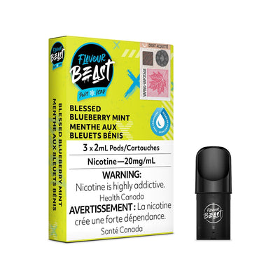 STLTH Compatible Flavour Beast Blessed Blueberry Mint Iced Vape Pods Pre-filled Pod Flavour Beast 