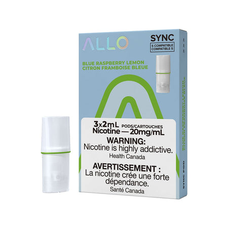 STLTH Compatible Allo Sync Blue Raspberry Lemon Vape Pods Pre-filled Pod Allo Sync 