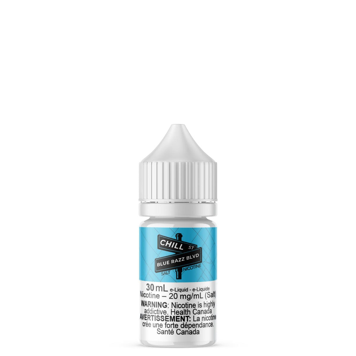 Chill Street Blue Razz Boulevard Salt Nic E Liquid E-Liquid Chill St. 30mL 10mg/mL 