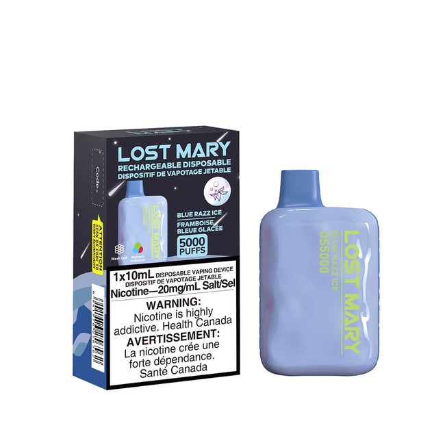 Lost Mary OS5000 Blue Razz Ice Disposable Vape Pen Disposable Lost Mary 