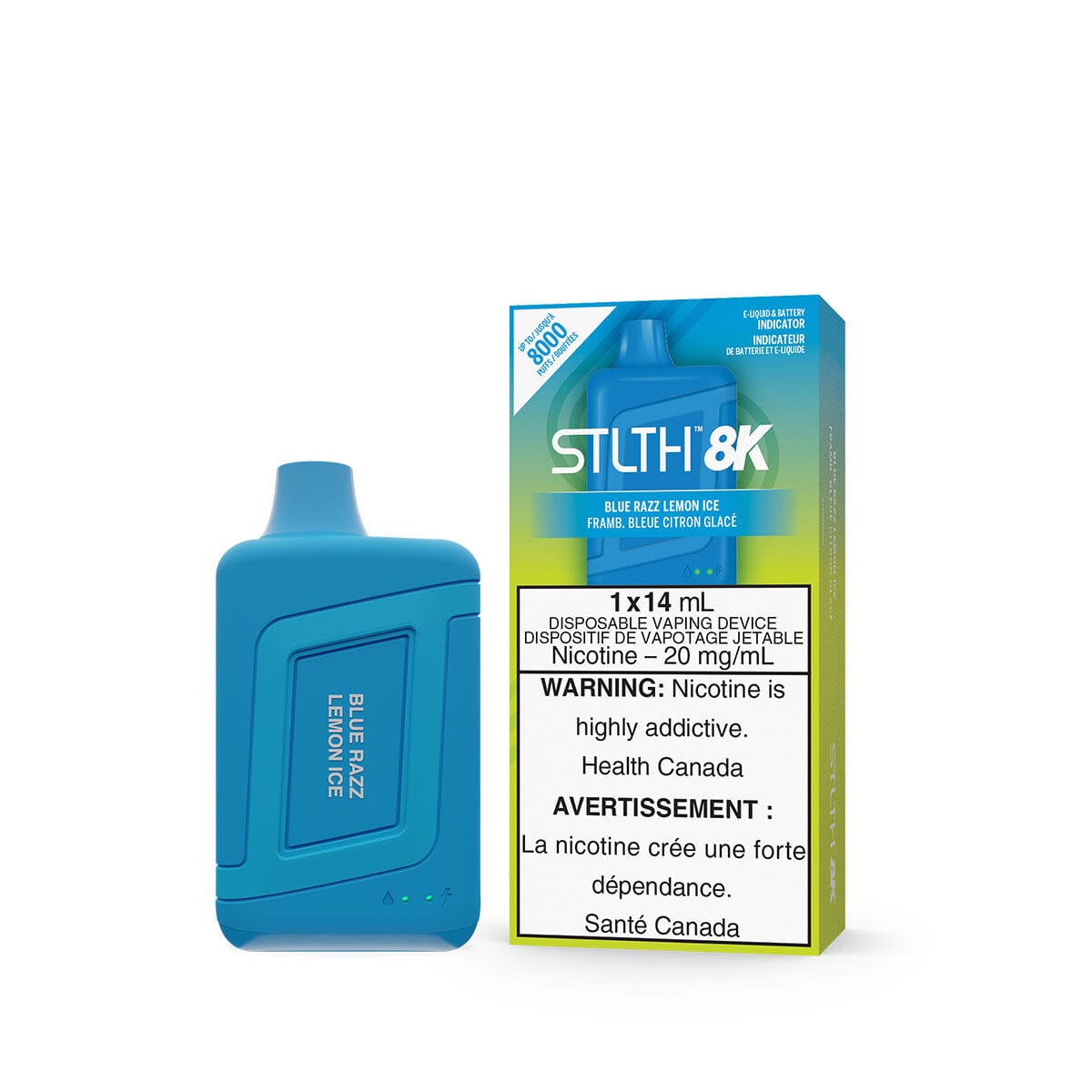 STLTH 8K Blue Razz Lemon Ice Disposable Vape | VapeMeet – VapeMeet Inc