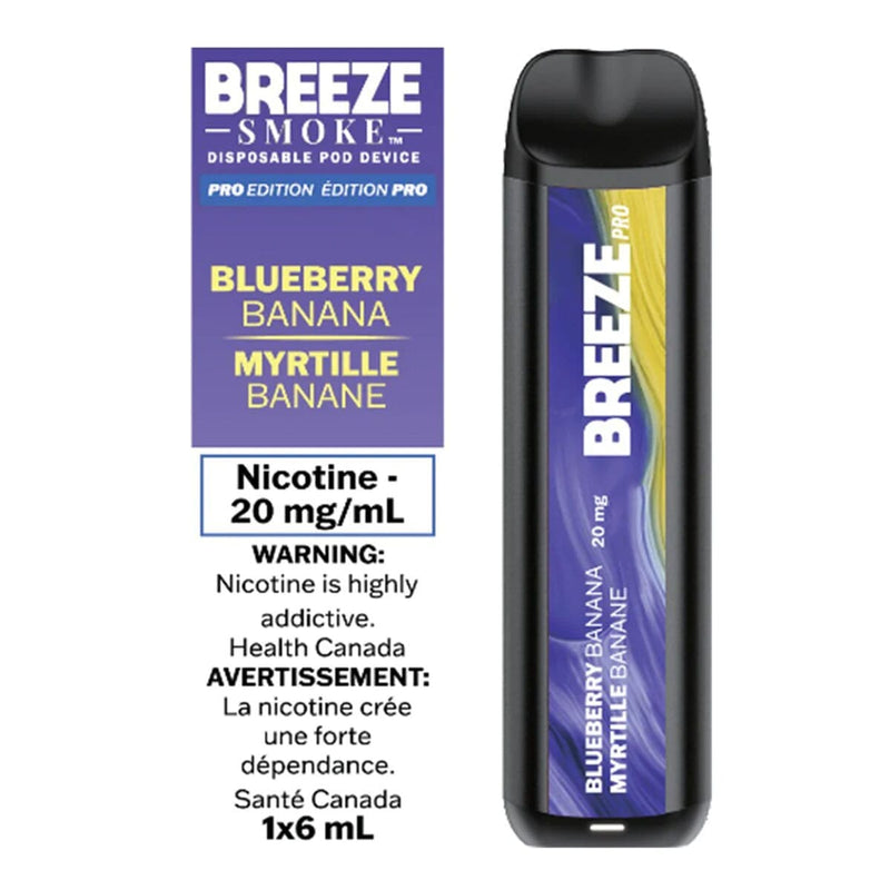 Breeze Pro Blueberry Banana Disposable Vape Pen Disposable Breeze Smoke 20mg/mL 