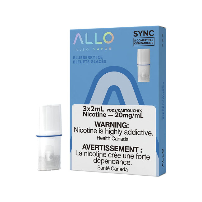 STLTH Compatible Allo Sync Blueberry Ice Vape Pods Pre-filled Pod Allo Sync 