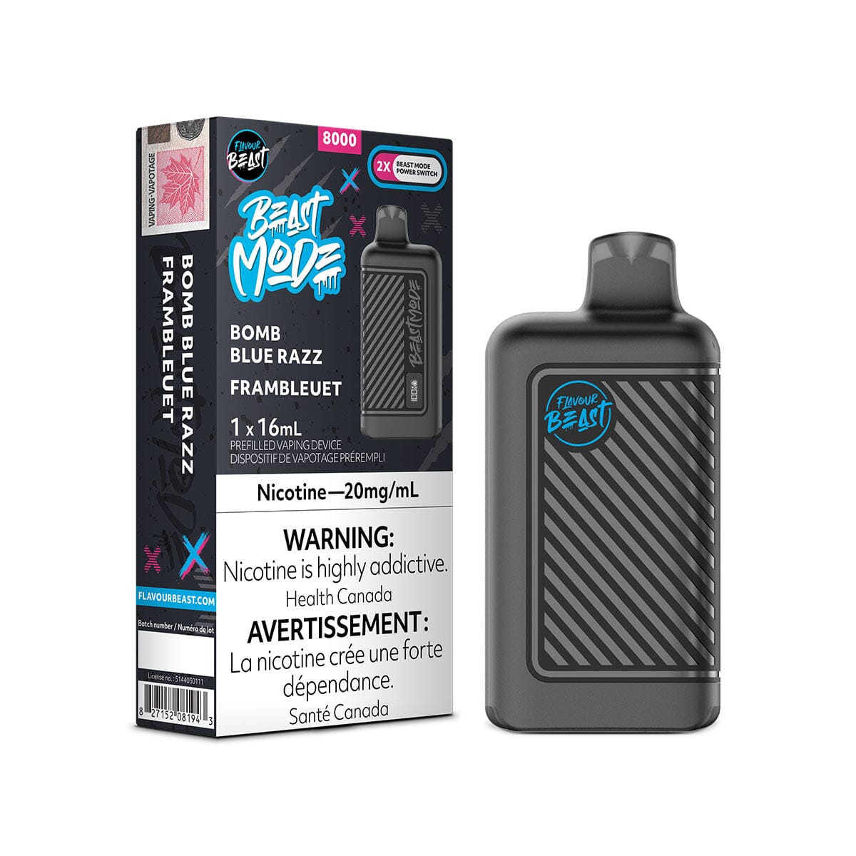 Pen Blue Razz Flavour Beast Beast Mode 8K Bomb Blue Razz | - VapeMeet Inc