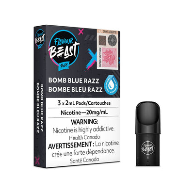 STLTH Compatible Flavour Beast Bomb Blue Razz Vape Pods Pre-filled Pod Flavour Beast 
