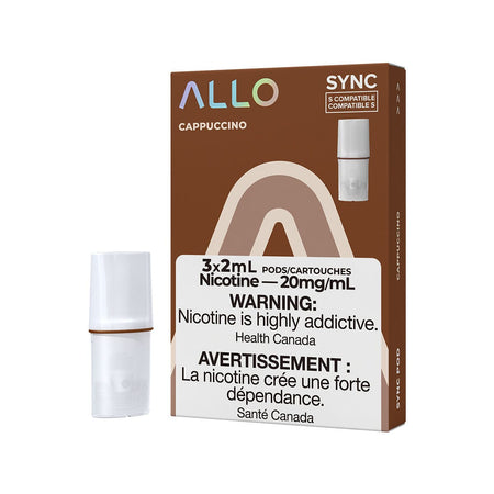 STLTH Compatible Allo Sync Cappuccino Vape Pods Pre-filled Pod Allo Sync 