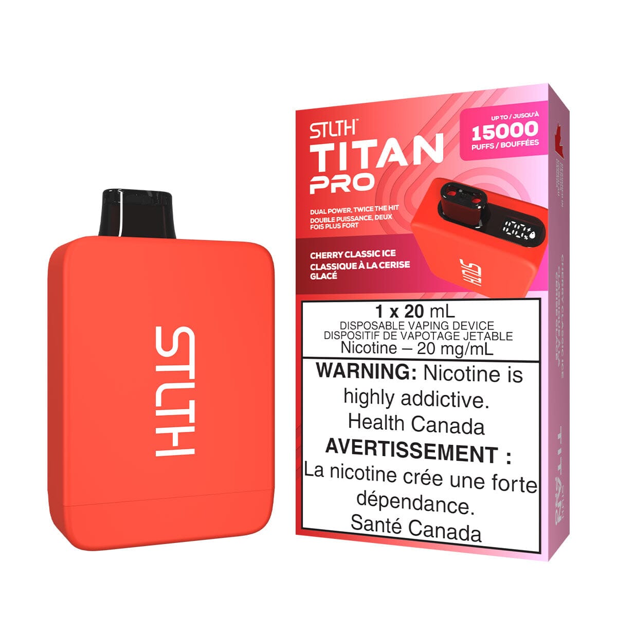 STLTH Titan Pro Cherry Classic Ice Disposable Vape Disposable STLTH 