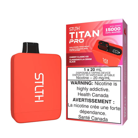 STLTH Titan Pro Cherry Classic Ice Disposable Vape Disposable STLTH 