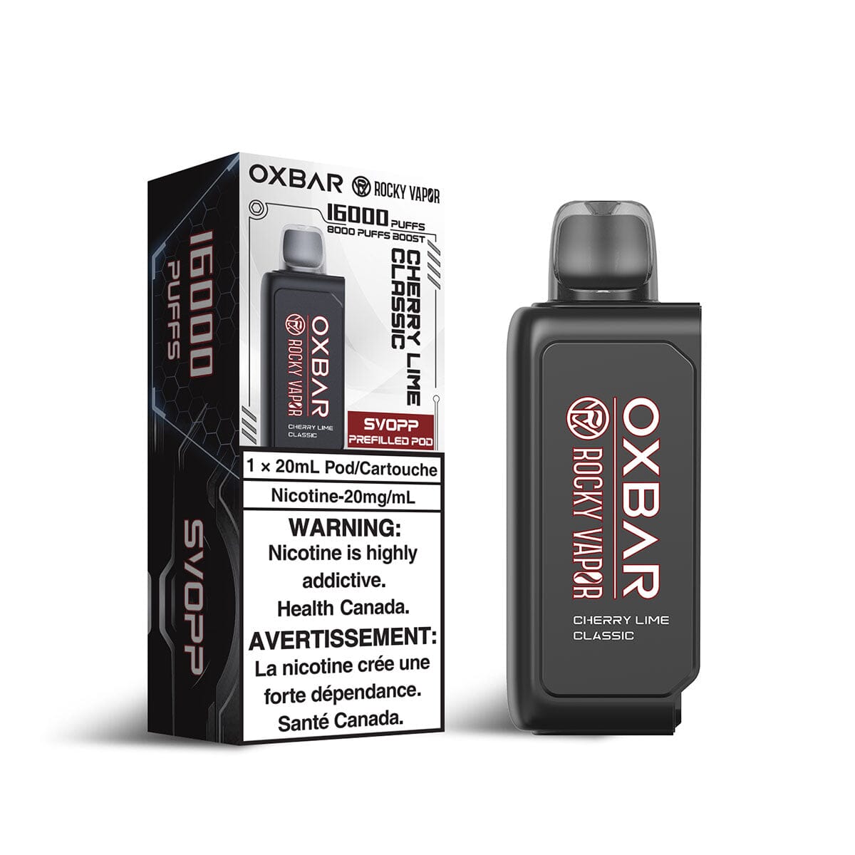 Ox Bar Rozay Svopp Rocky Vapor Oxbar Cherry Lime Classic Disposable Vape Pod ...