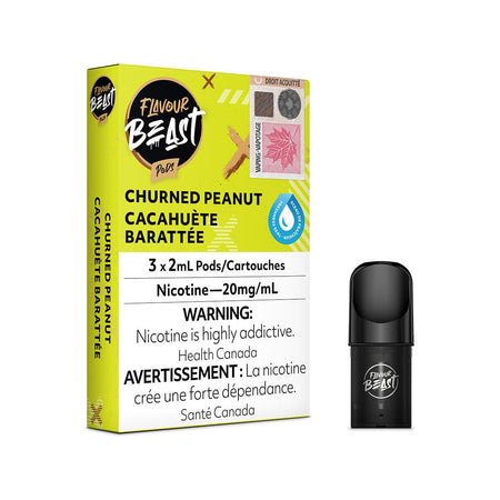 STLTH Compatible Flavour Beast Churned Peanut Vape Pods Pre-filled Pod Flavour Beast 