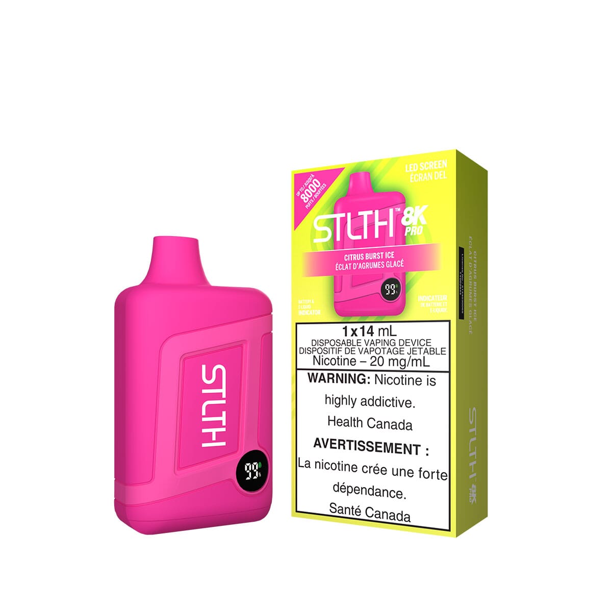 STLTH 8K Pro Citrus Burst Ice Disposable Vape Pen Disposable STLTH 