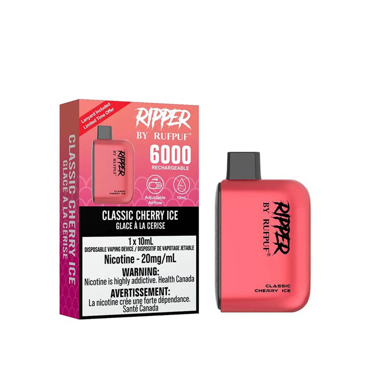 Gcore RUFPUF 6000 Classic Cherry Ice Disposable Vape Pen Disposable Gcore RUFPUF 6000 