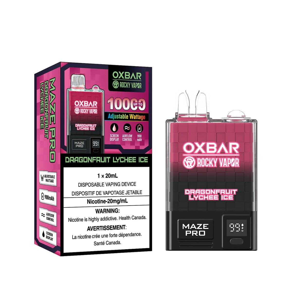 Oxbar Maze Pro Dragon Fruit Lychee Ice Disposable Vape Pen Disposable Oxbar 