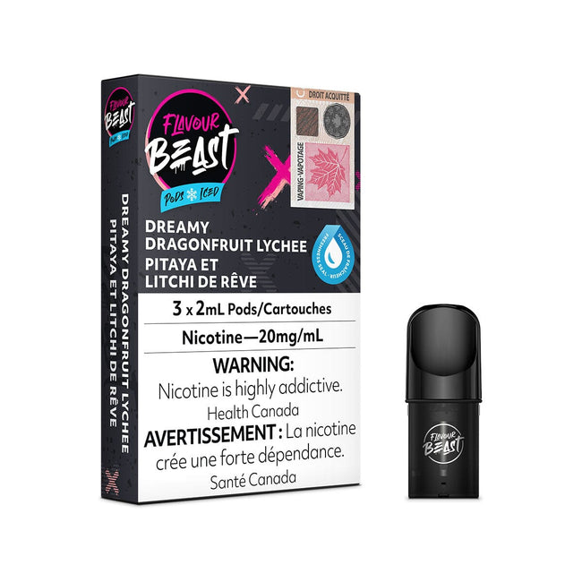 STLTH Compatible Flavour Beast Dreamy Dragonfruit Lychee Iced Vape Pods Pre-filled Pod Flavour Beast 
