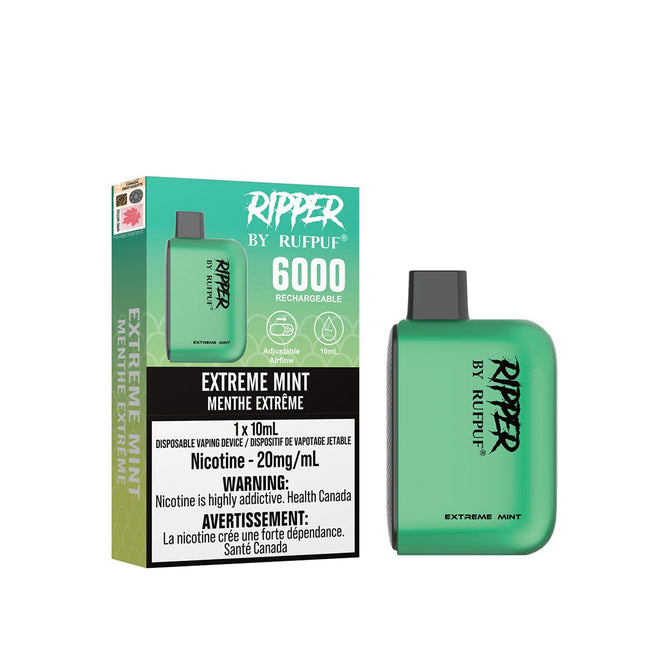 Ripper by RUFPUF 6000 Extreme Mint Disposable Vape Pen Disposable Gcore RUFPUF 6000 