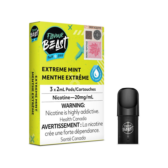 STLTH Compatible Flavour Beast Extreme Mint Iced Vape Pods Pre-filled Pod Flavour Beast 