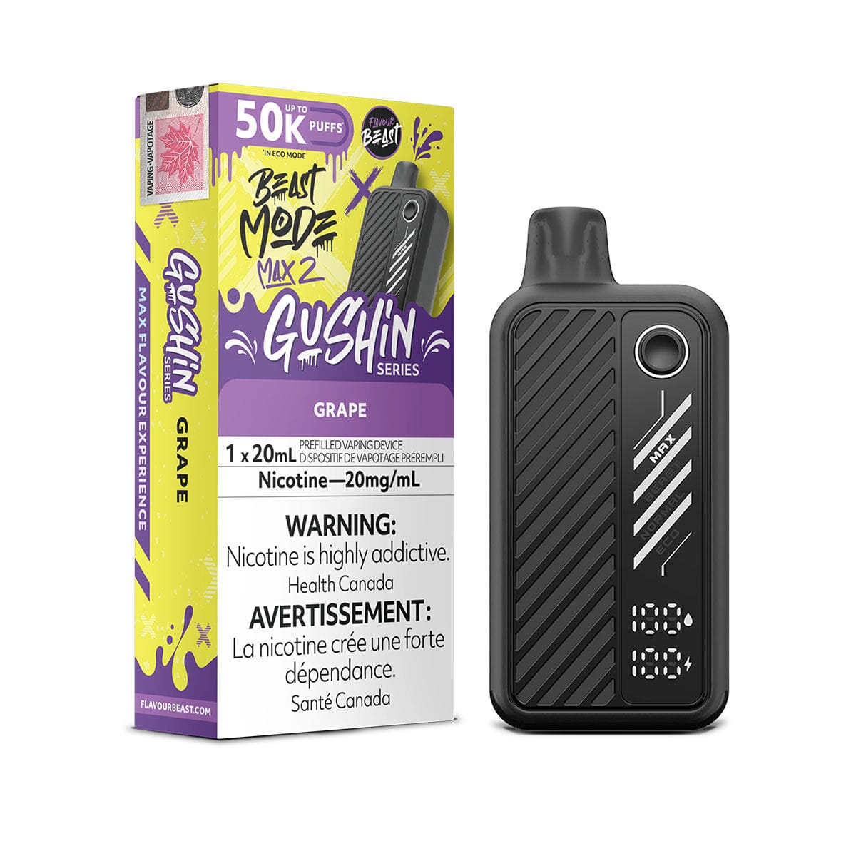 Flavour Beast Beast Mode Max 2 - Gushin' Series - Grape Disposable Flavour Beast Beast Mode Max 2 
