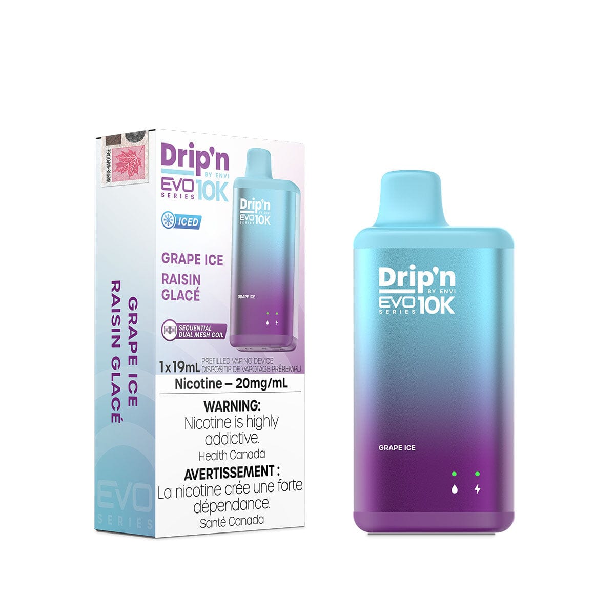 Drip'n EVO 10K Grape Ice Disposable Vape Pen Disposable Drip'n 