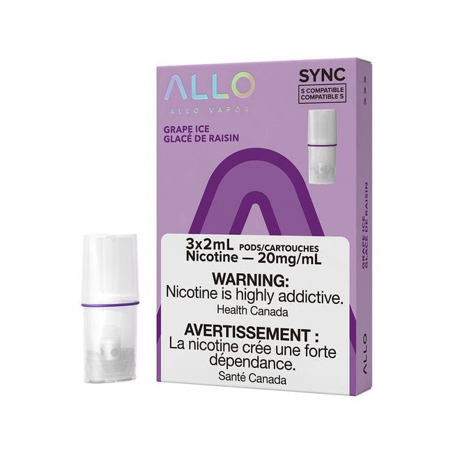 STLTH Compatible Allo Sync Grape Ice Vape Pods Pre-filled Pod Allo Sync 
